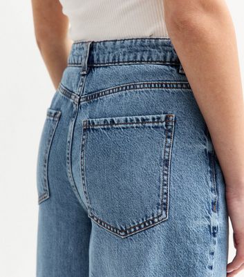 Blue Adalae Ripped Wide Leg Jeans 4 Blue Adalae Ripped Wide Leg Jeans