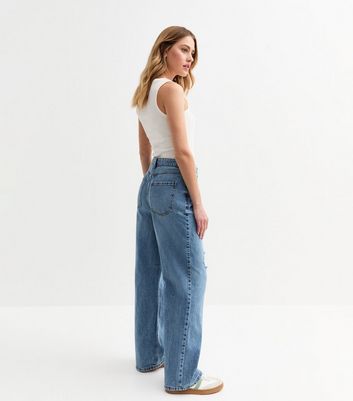 Blue Adalae Ripped Wide Leg Jeans 6 Blue Adalae Ripped Wide Leg Jeans