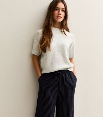 Petite Light Grey Short Sleeve Top