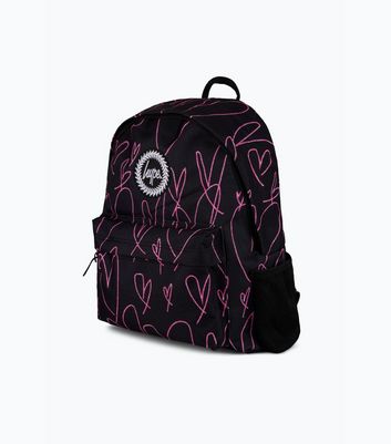 Hype Black Glitter Heart Backpack 3 Hype Black Glitter Heart Backpack