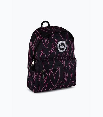 Hype Black Glitter Heart Backpack 4 Hype Black Glitter Heart Backpack