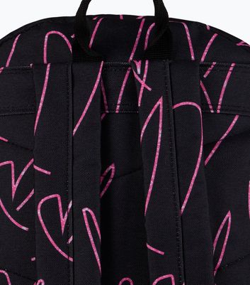 Hype Black Glitter Heart Backpack 5 Hype Black Glitter Heart Backpack