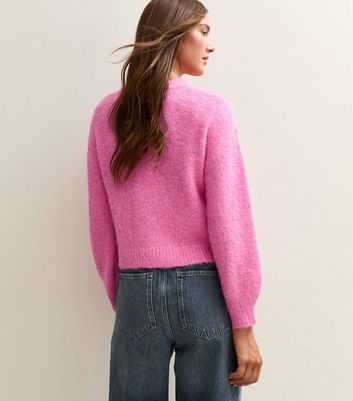 Sunshine Soul Pink Crew Neck Cropped Jumper