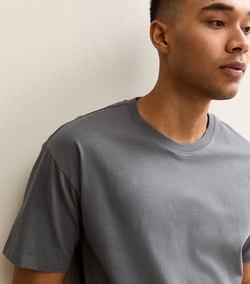 Mid Grey Oversized Short Sleeve T-Shirt