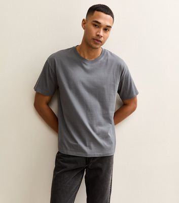 Mid Grey Oversized Short Sleeve T-Shirt