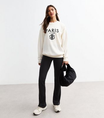 Black High Waist Flared Leggings