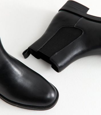 Black Faux Leather Chelsea Boots 5 Black Faux Leather Chelsea Boots