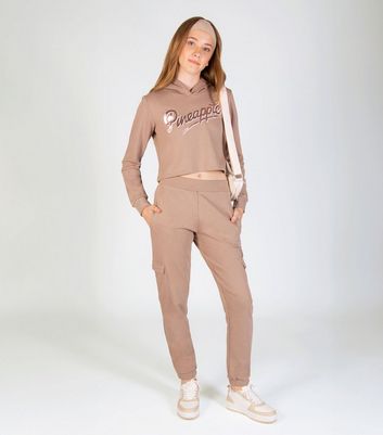 Girls Pineapple Brown Cargo Joggers