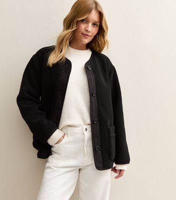 Black Borg Button Through Jacket