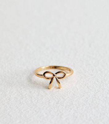 Gold Tone Bow Ring