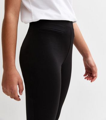Girls Black Pull On School Trousers