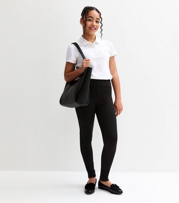Girls Black Pull On School Trousers 3 Girls Black Pull On School Trousers