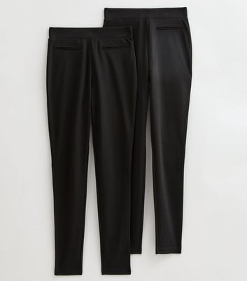 Girls Black Pull On School Trousers 5 Girls Black Pull On School Trousers