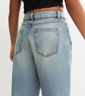 Girls Blue Barrel Leg Jeans 5 Girls Blue Barrel Leg Jeans