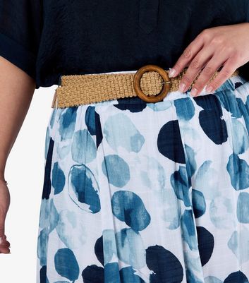 Apricot Curve Blue Printed Midi Skirt 5 Apricot Curve Blue Printed Midi Skirt