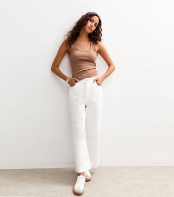 Brown Scoop Neck Vest