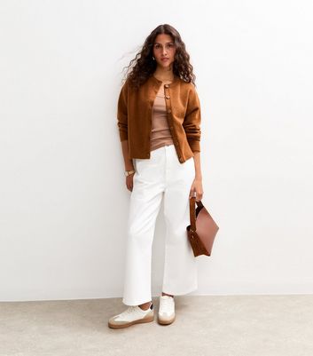 Brown Scoop Neck Vest