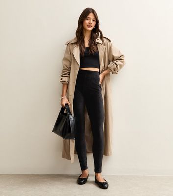 Black Soft Corduroy Leggings 3 Black Soft Corduroy Leggings