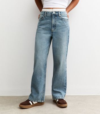 Girls Blue Double Waistband Wide Leg Jeans 3 Girls Blue Double Waistband Wide Leg Jeans