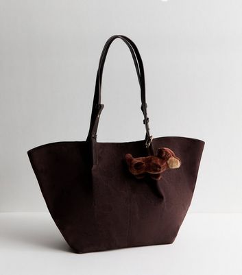 Brown Sausage Dog Plush Bag Charm