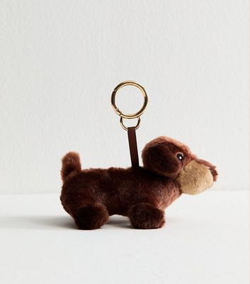 Brown Sausage Dog Plush Bag Charm 3 Brown Sausage Dog Plush Bag Charm