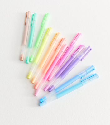 12 Pack Multicolour Mini Highlighter Pens