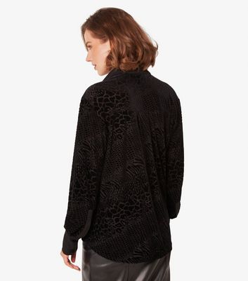 Apricot Black Animal Pattern Long Sleeve Shirt 3 Apricot Black Animal Pattern Long Sleeve Shirt