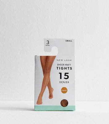 3 Pack Tan Sheer Matt 15 Denier Tights