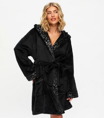 Ann Summers Black Sparkly Fluffy Robe