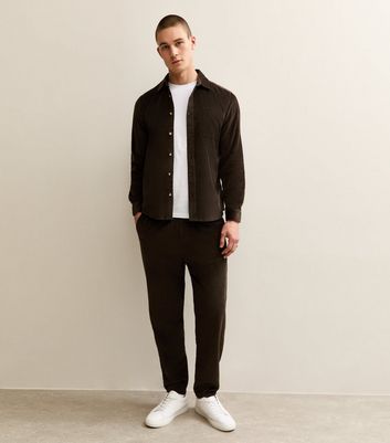 Dark Brown Regular Long Sleeve Corduroy Shirt 4 Dark Brown Regular Long Sleeve Corduroy Shirt