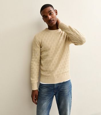 Cream Regular Textured Crew Neck Jumper 3 Cream Regular Textured Crew Neck Jumper