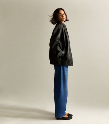 Blue Barrel Leg Jeans