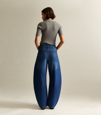Blue Barrel Leg Jeans 4 Blue Barrel Leg Jeans