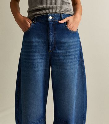 Blue Barrel Leg Jeans 6 Blue Barrel Leg Jeans