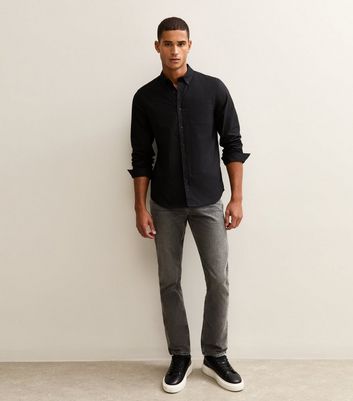 Black Regular Fit Long Sleeve Oxford Shirt 3 Black Regular Fit Long Sleeve Oxford Shirt