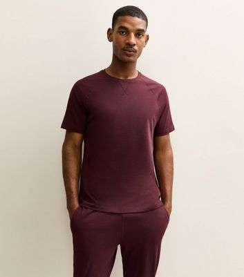 Dark Brown Short Sleeve Top & Joggers Pyjama Set