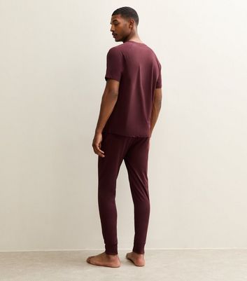 Dark Brown Short Sleeve Top & Joggers Pyjama Set 5 Dark Brown Short Sleeve Top & Joggers Pyjama Set