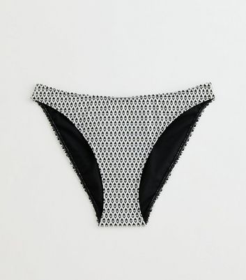 Black Graphic Print Bikini Bottoms 5 Black Graphic Print Bikini Bottoms