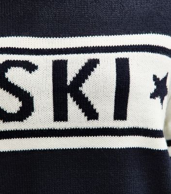Girls Black Ski Logo Striped Jumper 5 Girls Black Ski Logo Striped Jumper