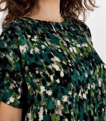 Apricot Abstract Print Side Slit T-Shirt 4 Apricot Abstract Print Side Slit T-Shirt