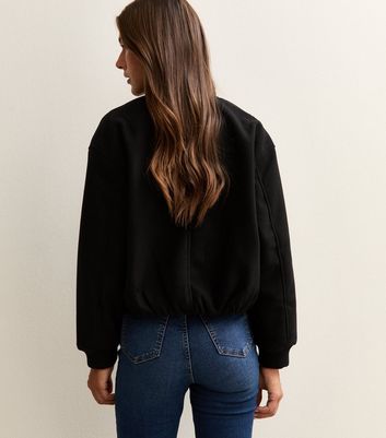 Black Brushed Bomber Jacket 4 Black Brushed Bomber Jacket