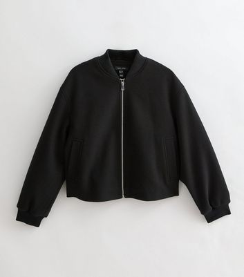 Black Brushed Bomber Jacket 7 Black Brushed Bomber Jacket