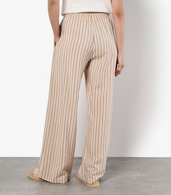 Apricot Stone Striped Wide Leg Trousers 3 Apricot Stone Striped Wide Leg Trousers