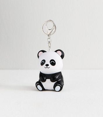 Black Panda Foam Stress Ball Keyring
