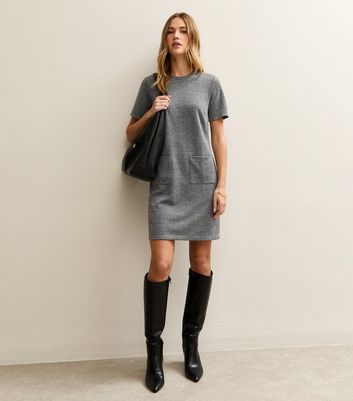 Grey Check T-Shirt Mini Dress 3 Grey Check T-Shirt Mini Dress