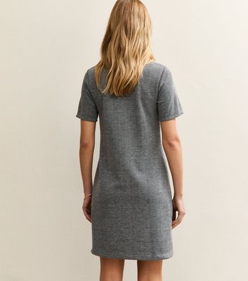 Grey Check T-Shirt Mini Dress 5 Grey Check T-Shirt Mini Dress