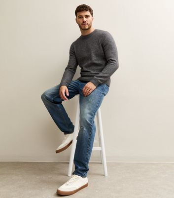 Dark Grey Relaxed Crew Neck Long Sleeve Jumper 3 Dark Grey Relaxed Crew Neck Long Sleeve Jumper