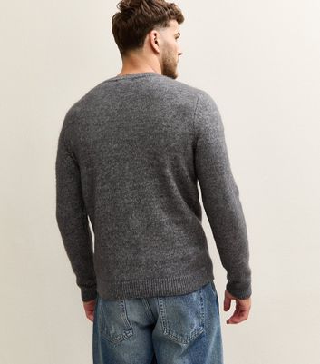 Dark Grey Relaxed Crew Neck Long Sleeve Jumper 4 Dark Grey Relaxed Crew Neck Long Sleeve Jumper