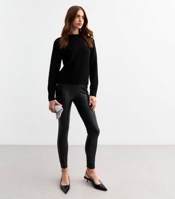 Black Leather Look Leggings