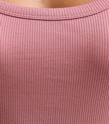 Mid Pink Scoop Neck Long Sleeve Ribbed Top 5 Mid Pink Scoop Neck Long Sleeve Ribbed Top